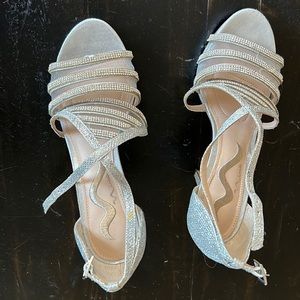 Nina sparkly wedding special occasion heels shoes size 7